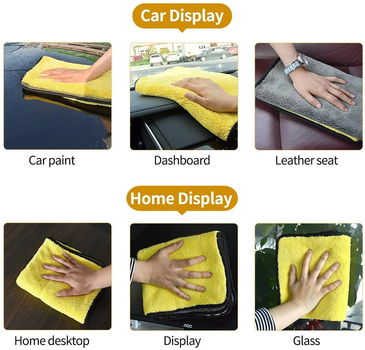 Car Wash Microfiber Towel Car Cleaning Drying Cloth Car Care Cloth Detailing Car Washtowel Never Scrat