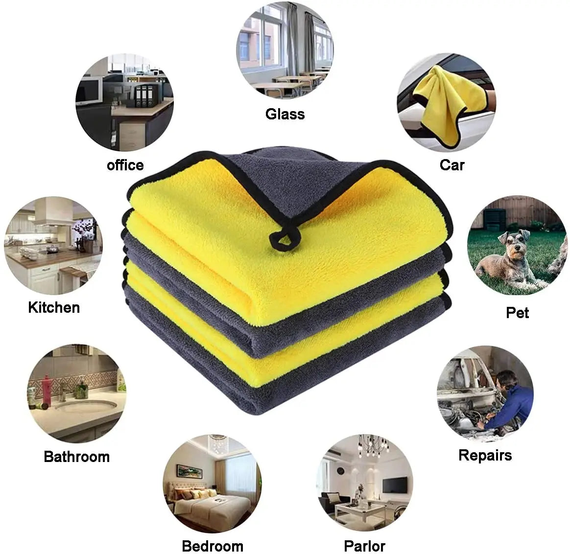 Car Wash Microfiber Towel Car Cleaning Drying Cloth Car Care Cloth Detailing Car Washtowel Never Scrat