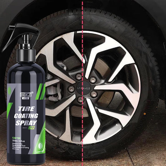 Car Tire Shine Coating Tyre Gloss Plastic Rubber Wheel Restorer Agent Spray Polishing Brightener Cleaner Coating  S22